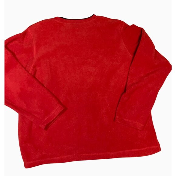 Peanuts Snoopy Red Fleece Pullover Sweatshirt XLarge Vintage - Picture 6 of 6